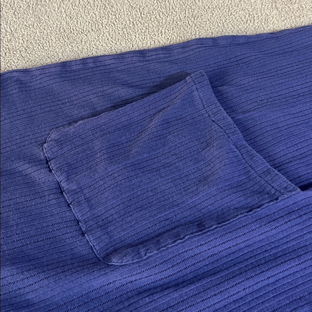 Pact - Dreamy Blue Pointelle Ribbed Sleep Romper - Size XL - Picture 10 of 14